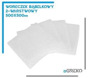 Woreczki bąbelkowe dwuwarstwowe 60x60 cm 100 szt Greko
